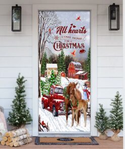 All Hearts Come Home For Christmas – Horse Door Cover