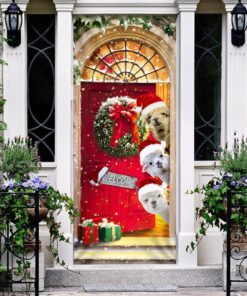 alpaca christmas door cover 2666