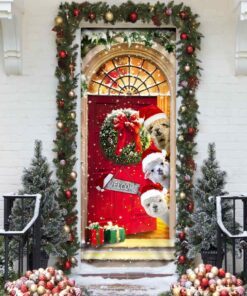 alpaca christmas door cover 6366