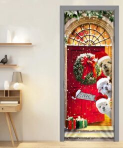 alpaca christmas door cover 8638