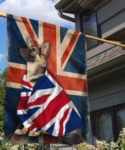alsatian flag patriotic dog anl08f 2250
