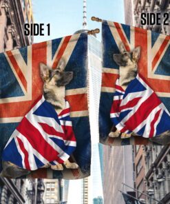 alsatian flag patriotic dog anl08f 2576