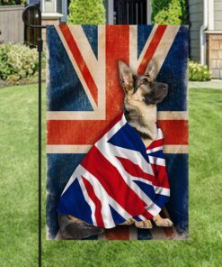 alsatian flag patriotic dog anl08f 4069