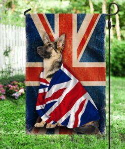 alsatian flag patriotic dog anl08f 6830