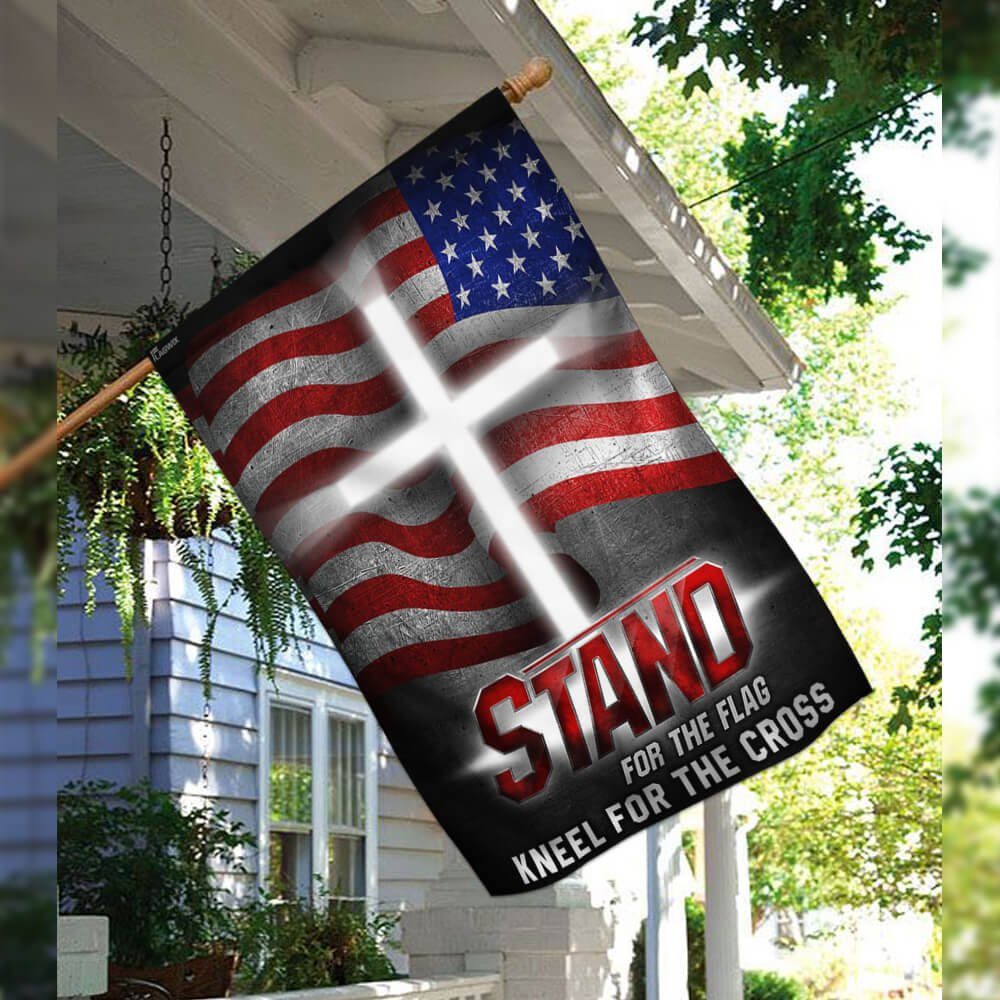 America. Stand For The Flag Kneel For The Cross Flag - Image 3