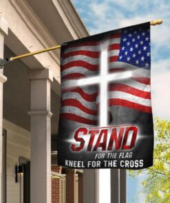 America. Stand For The Flag Kneel For The Cross Flag