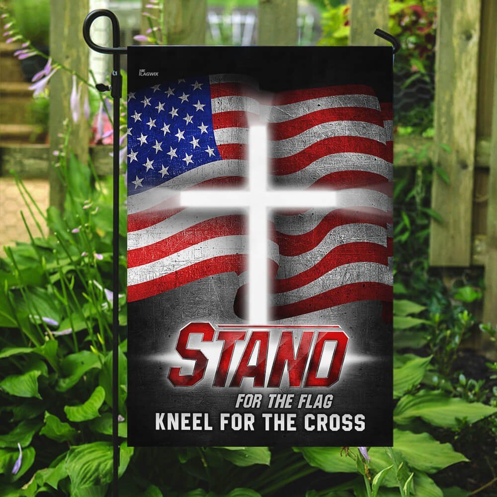 America. Stand For The Flag Kneel For The Cross Flag - Image 7