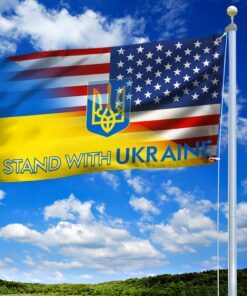 america and ukraine grommet flag stand with ukraine bnl557gfv1 8650