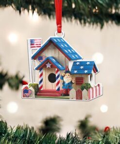 America House Custom - Shape Ornament Patriotic NTB305O