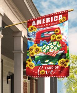 America Land Of Love Flag