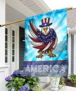 America Patriotic Flag Funny Eagle LNT371F