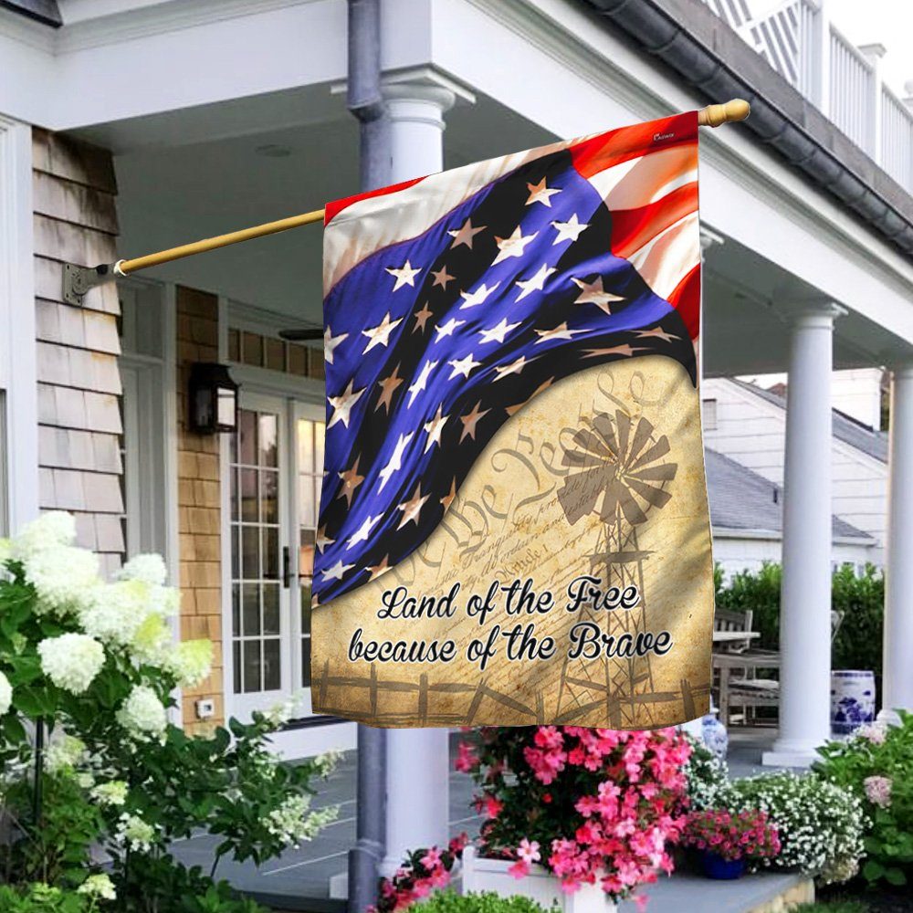 America Patriotic Flag Land Of The Free Because Of The Brave LNT275F
