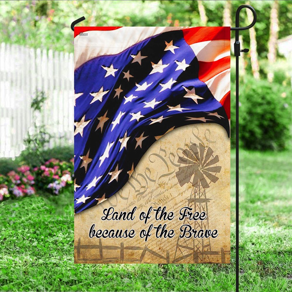 America Patriotic Flag Land Of The Free Because Of The Brave LNT275F - Image 2