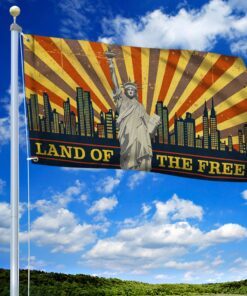America Patriotic Grommet Flag Land Of The Free LNT385GF
