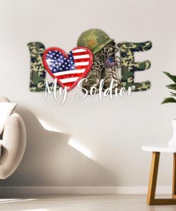 America Soldier Hanging Metal Sign Love NNT55MS