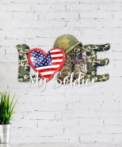 america soldier hanging metal sign love nnt55ms 7893