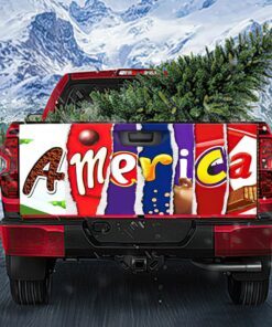 America Truck Tailgate Decal Sticker Wrap Chocolate NTB347TD