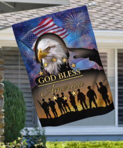 America Veteran God Bless American Flag TPH77F