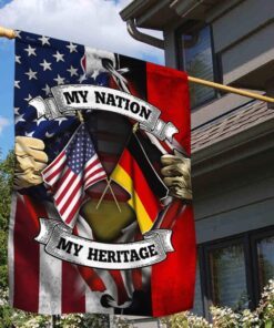American & German Flag My Nation My Heritage DDH2869Fv1
