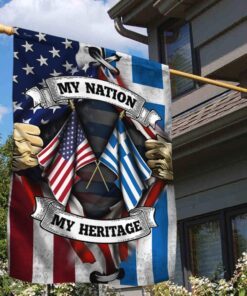 American & Greek Flag My Nation My Heritage DDH2869Fv4
