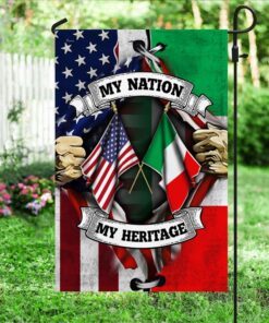american &amp italian flag my nation my heritage ddh2869f 1262