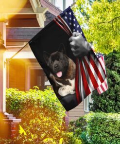 american akita u.s. flag trl772fv30 2449