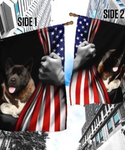 american akita u.s. flag trl772fv30 4698