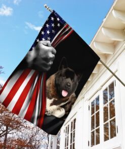american akita u.s. flag trl772fv30 6678