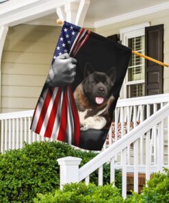 american akita u.s. flag trl772fv30 7397