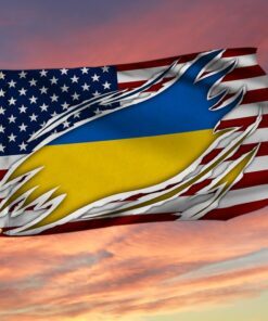 American And Ukrainian Grommet Flag BNT518GFv1
