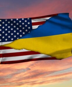 American And Ukrainian Grommet Flag BNT519GFv1