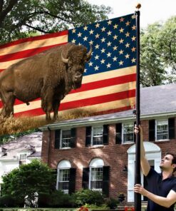 american bison buffalo grommet flag tqn246gf 3377