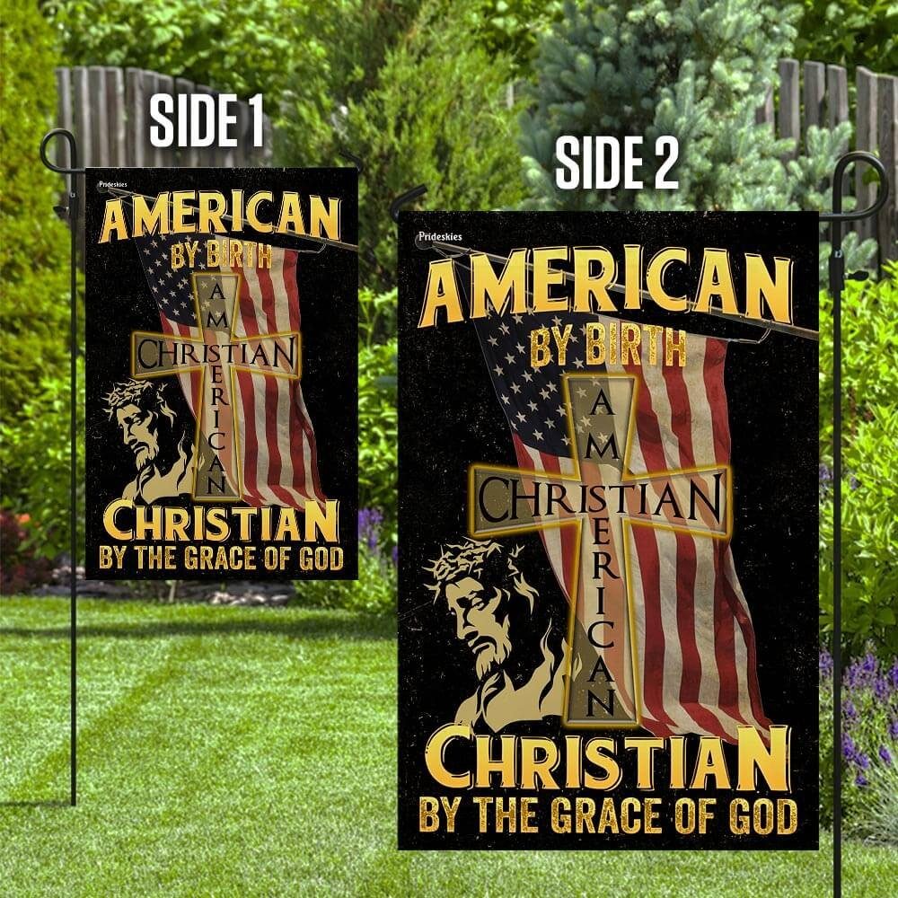 American By Birth Christian By The Grace Of God Flag - Image 10
