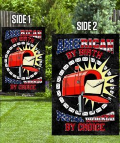 american by birth postal worker by choice flag 1131