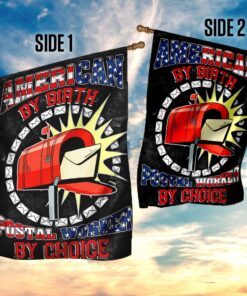 american by birth postal worker by choice flag 3051