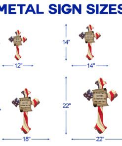 american cross hanging metal sign tty331ms 7064