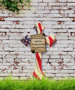 american cross hanging metal sign tty331ms 8423