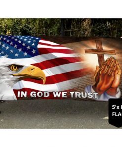 american eagle in god we trust grommet flag mbh155gf 6480