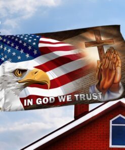 american eagle in god we trust grommet flag mbh155gfv2 5659