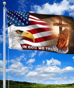 American Eagle In God We Trust Grommet Flag MBH155GFv2