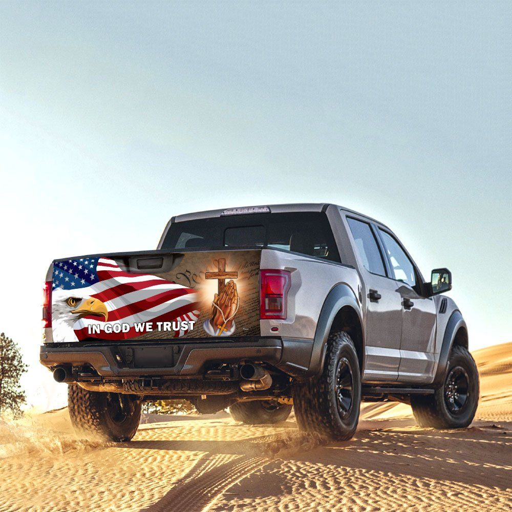 American Eagle In God We Trust Truck Tailgate Decal MBH155TD - Image 6