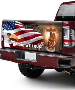 american eagle in god we trust truck tailgate decal mbh155td 8404