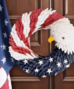 American Eagle Wreath 9" Handmade Wreath Decorations on Independence Day 4th of July