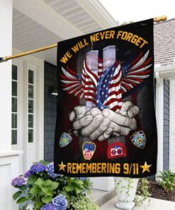 American First Responders Flagwix™ We Will Never Forget Police Firefighter Emergency Medical Service Flag TRL1269F