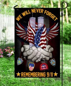 american first responders flagwix™ we will never forget police firefighter emergency medical service flag trl1269f 4284