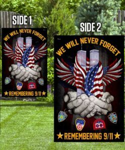 american first responders flagwix™ we will never forget police firefighter emergency medical service flag trl1269f 4982