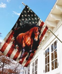 american flag horse flag 5841
