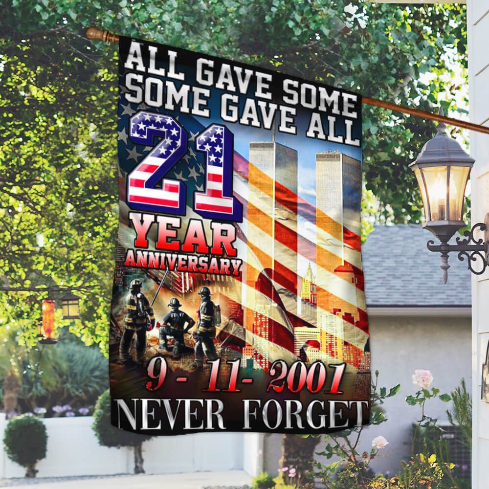 American Flag With The Twin Towers 2022 Flagwix™ All Gave Some Some Gave All 911 2022 American Flag NTB136Fv1 - Image 2