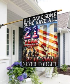 American Flag With The Twin Towers 2022 Flagwix™ All Gave Some Some Gave All 911 2022 American Flag NTB136Fv1