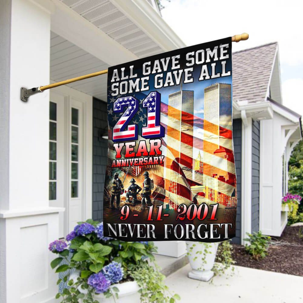 American Flag With The Twin Towers 2022 Flagwix™ All Gave Some Some Gave All 911 2022 American Flag NTB136Fv1
